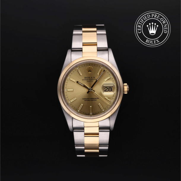 Rolex Certified Pre-Owned Oyster Perpetual Date 34 Champagne Dial Watch - M15203-0014 1