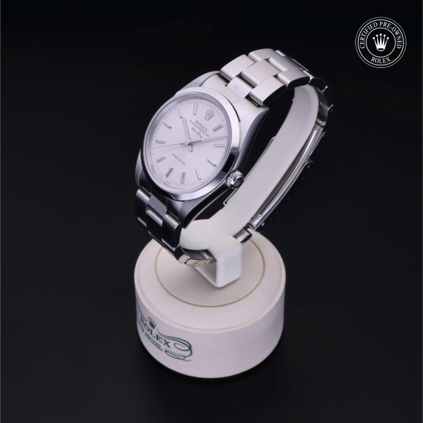 Rolex Certified Pre-Owned Oyster Perpetual 34 Silver Dial Watch - M14000M-0011