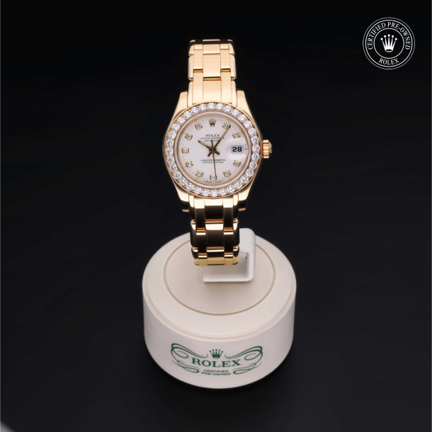 Rolex Certified Pre-Owned Oyster Perpetual Pearlmaster 29 Diamond White Dial Watch - 69298