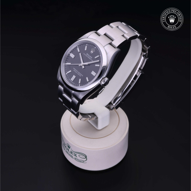 Rolex Certified Pre-Owned Oyster Perpetual 36 Bright Black Dial Watch - M126000-0002