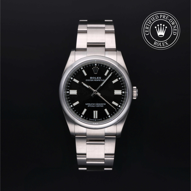 Rolex Certified Pre-Owned Oyster Perpetual 36 Bright Black Dial Watch - M126000-0002 1