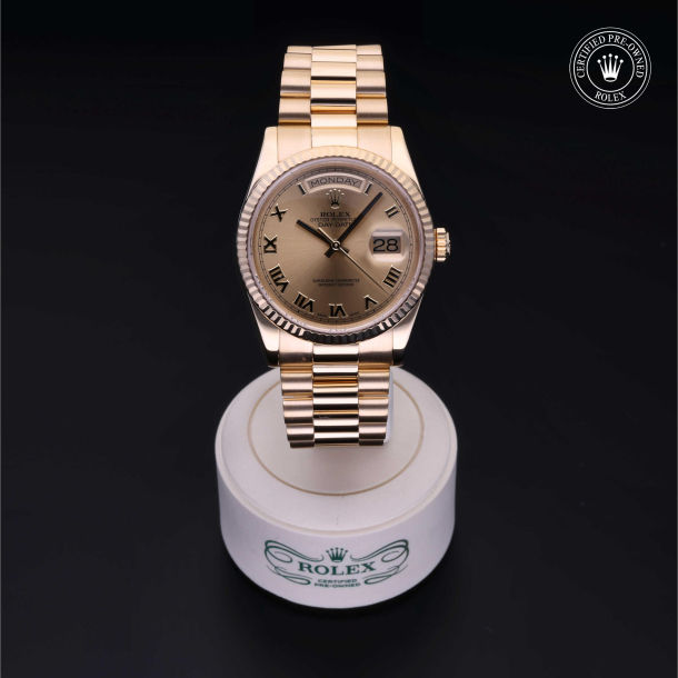 Rolex Certified Pre-Owned Day-Date 36 Champagne Dial Watch - M118238-0108