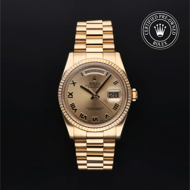 Rolex Certified Pre-Owned Day-Date 36 Champagne Dial Watch - M118238-0108 1