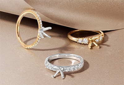 Yellow Gold & White Gold Ring Settings | REEDS Jewelers
