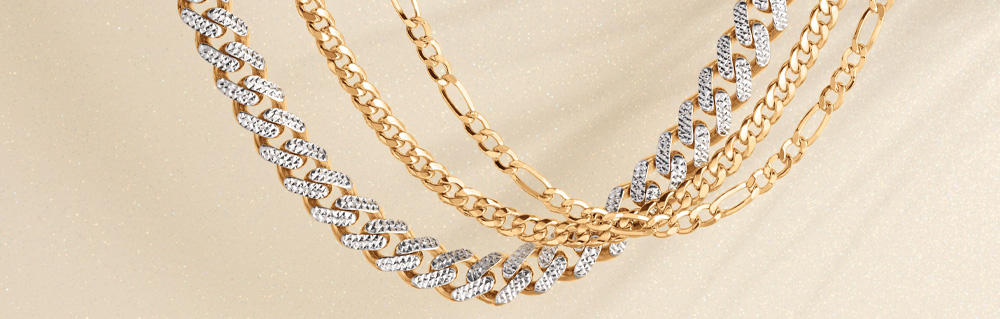 Necklace Length and Chain Length Size Guide. Close up image of a man wearing a chain necklace.