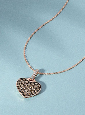 Desert Diamonds Chocolate Diamonds&reg; Heart Pendant Necklace 