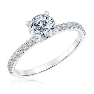 Ellaura Timeless Round Diamond Engagement Ring 1 1/4ctw