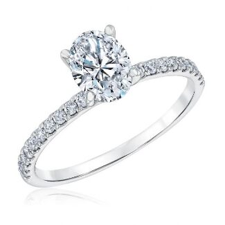 Ellaura Timeless Pear Diamond Engagement Ring 1 1/4ctw
