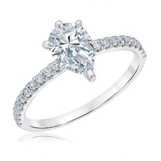 Ellaura Timeless Oval Diamond Engagement Ring 1 1/4ctw