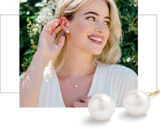 10-10.5mm Freshwater Cultured Pearl Stud Earrings