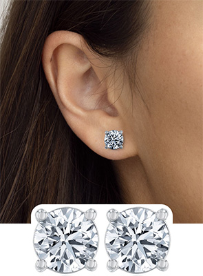 1 1/2ctw Diamond Solitaire Studs