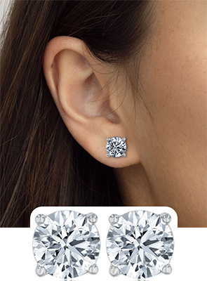 2ctw Diamond Solitaire Studs