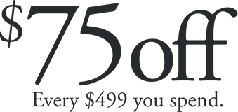 $75 off every $499 on wedding bands
