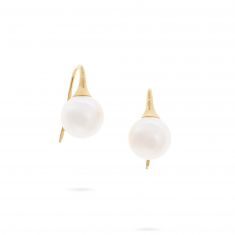 Marco Bicego Africa Boule Yellow Gold and Pearl Drop Earrings