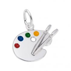Sterling Silver Artist Palette Charm