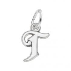 Sterling Silver Initial T Charm