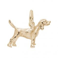 Yellow Gold Beagle Dog Charm