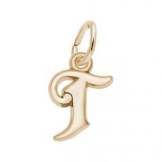 Yellow Gold Initial T Charm